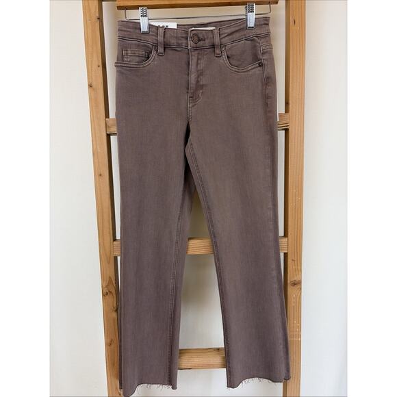 New York Pants - NWT Oat New York Brown Mid Rise Mini Flare Cropped Pants #0666 Size 34